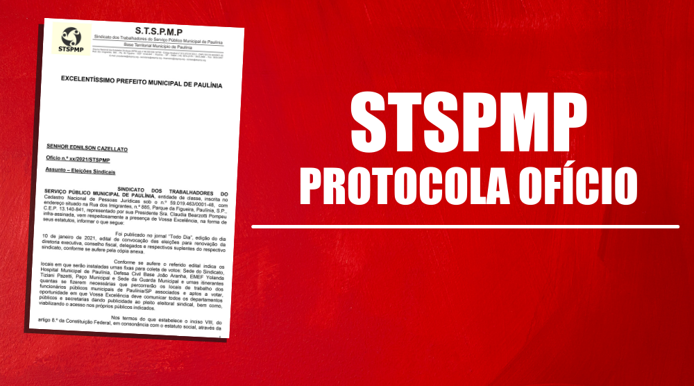 Presidente Cláudia Pompeu protocola ofício que informa Prefeitura da convocação das eleições