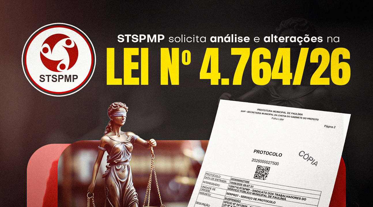 Sindicato solicita análise e alterações na Lei nº 4.764/26, que disciplina a jornada de trabalho, registro de ponto eletrônico e banco de horas