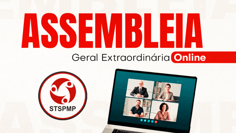 Assembleia ONLINE do STSPMP com os Professores será segunda, dia 2 de de fevereiro, às 18h30. Serão diversas deliberações. Participem!
