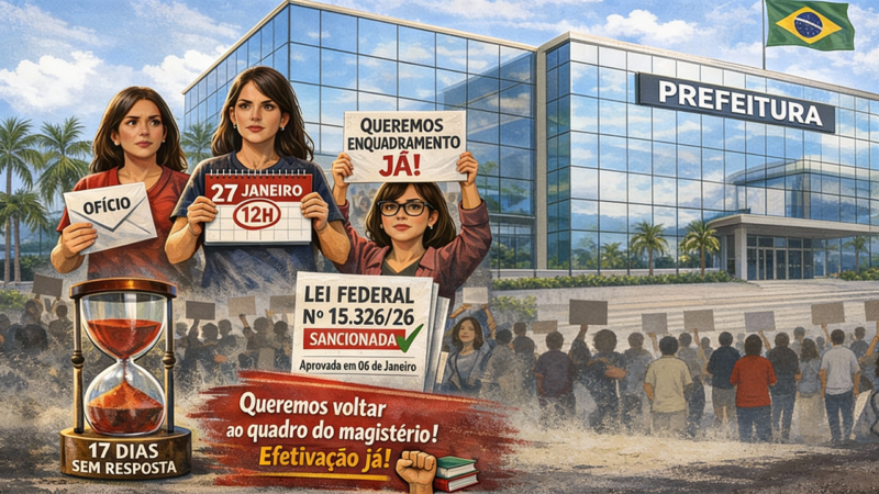 Educadoras se organizam para cobrar prefeito sobre a implementação da Lei nº 15.326/26 e vão à Prefeitura na próxima terça, 27 de janeiro, ao meio-dia