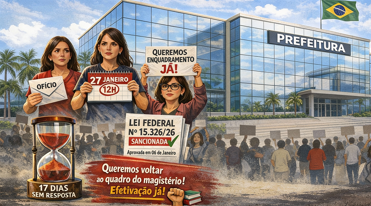 Educadoras se organizam para cobrar prefeito sobre a implementação da Lei nº 15.326/26 e vão à Prefeitura na próxima terça, 27 de janeiro, ao meio-dia