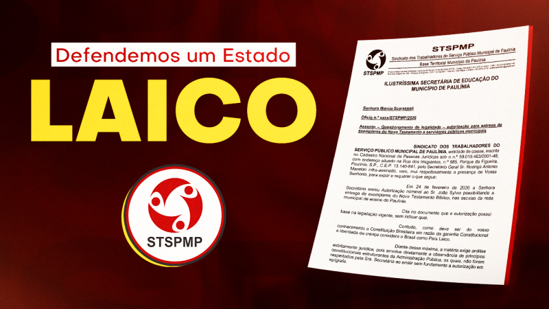 STSPMP questiona legalidade de distribuição de materiais de cunho religioso nas Escolas municipais de Paulínia