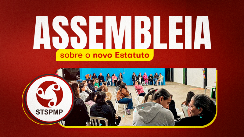 Servidores: vamos decidir decidir os próximos passos sobre o novo Estatuto. Assembleia será dia 15 de outubro, às 18h30